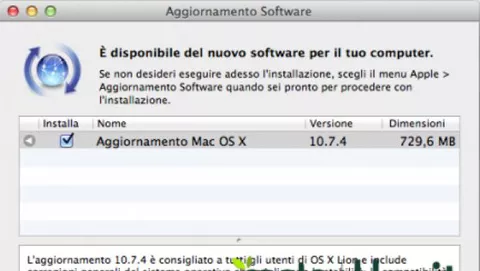 Aggiornamento OS X Lion 10.7.4 corregge il bug di FileVault