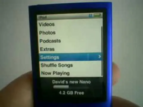 Spoken Menus in British on iPod nano 4G through Infovox iVox