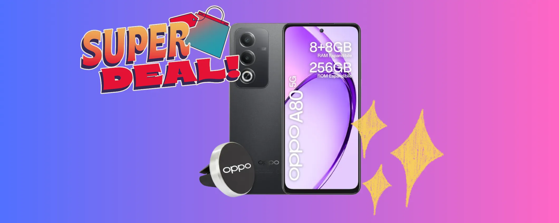 Crolla il prezzo dello smartphone OPPO A80: oggi lo paghi meno di 200€