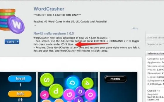 Sul Mac App Store appaiono le prime applicazioni per OS X Lion
