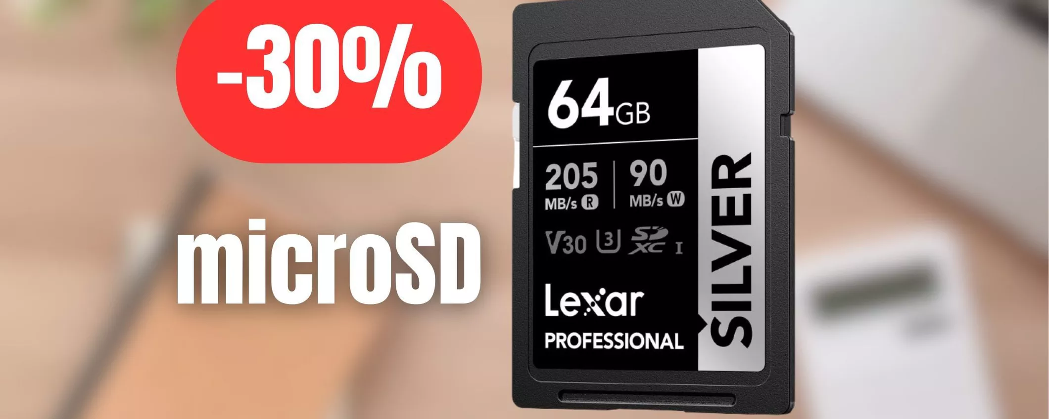 microSD Lexar da 64GB ad un prezzo BASSISSIMO su Amazon: -30%