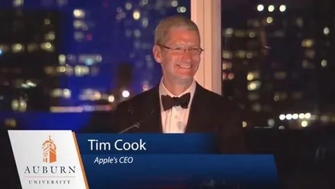 Auburn University Award, Tim Cook parla di uguaglianza