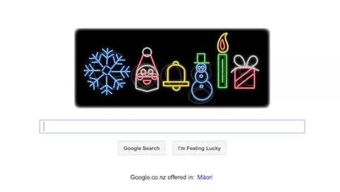 Nuovo Doodle: Google si accende per Natale