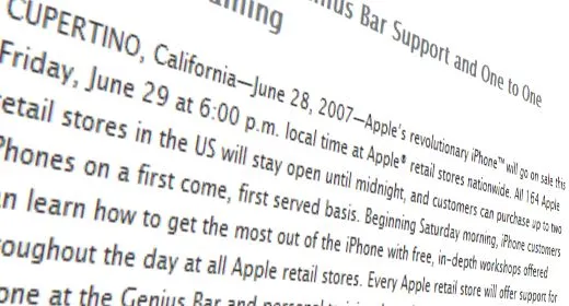 5 anni di iPhone