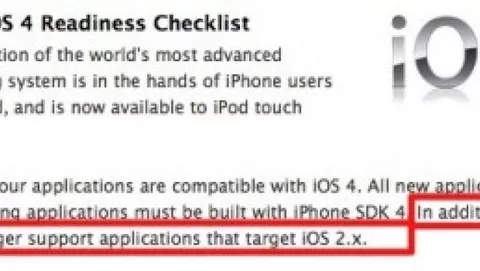 Applicazioni per iPhone OS 2: non più supportate su App Store