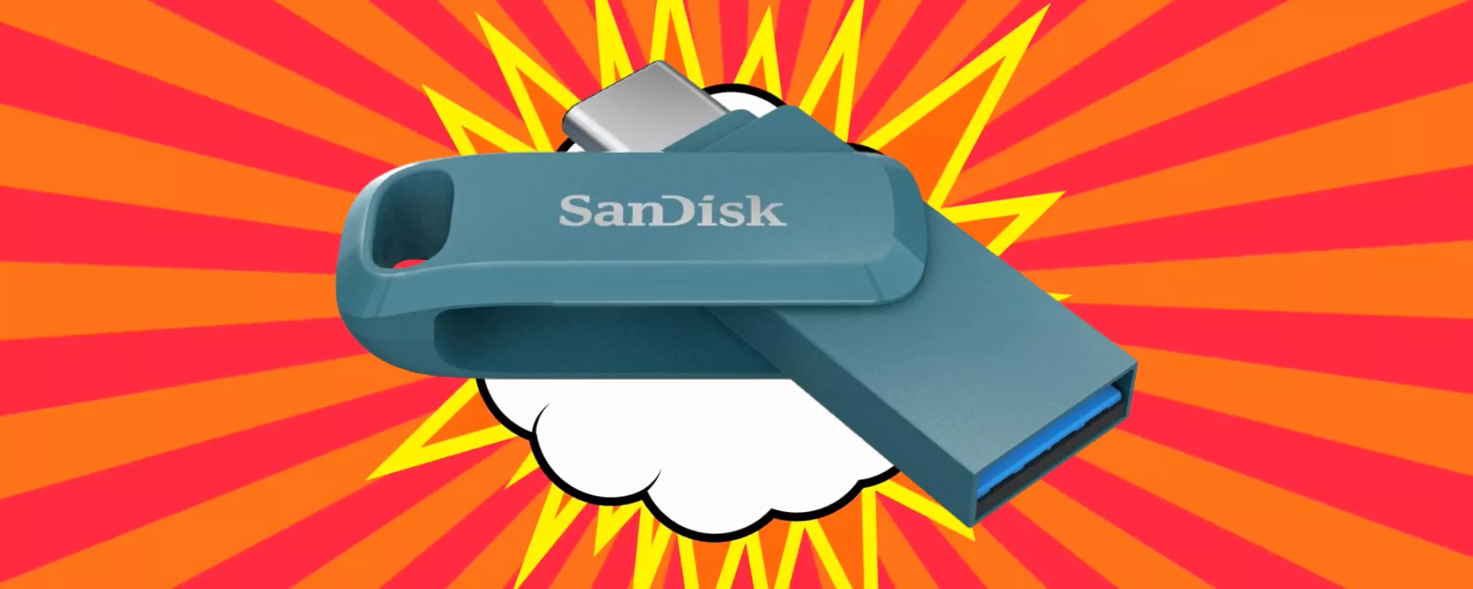 Storage EXTRA con la chiavetta SanDisk con DOPPIO CONNETTORE a MINI PREZZO