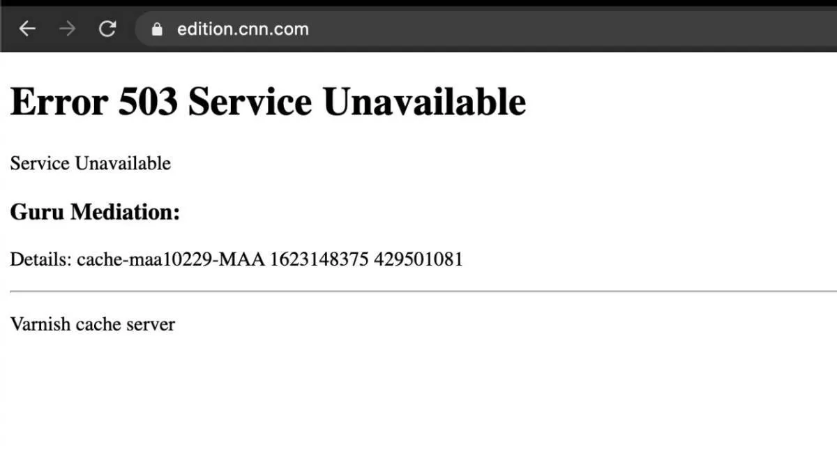 Down i siti di Cnn, Governo UK, PayPal e molti altri: 