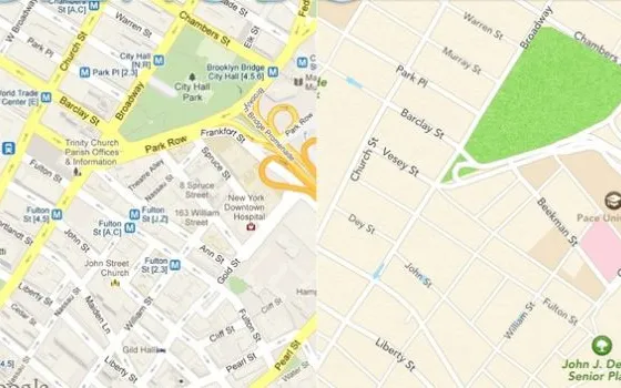Mappe Apple: ecco in cosa battono Google Maps