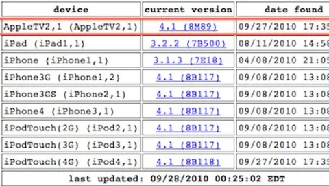 Disponibile iOS 4.1 per la nuova Apple TV