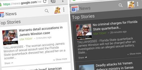 Restyling per la Web app di Google News