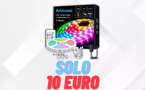 Striscia LED da 5m a SOLO 10 EURO grazie agli sconti Amazon