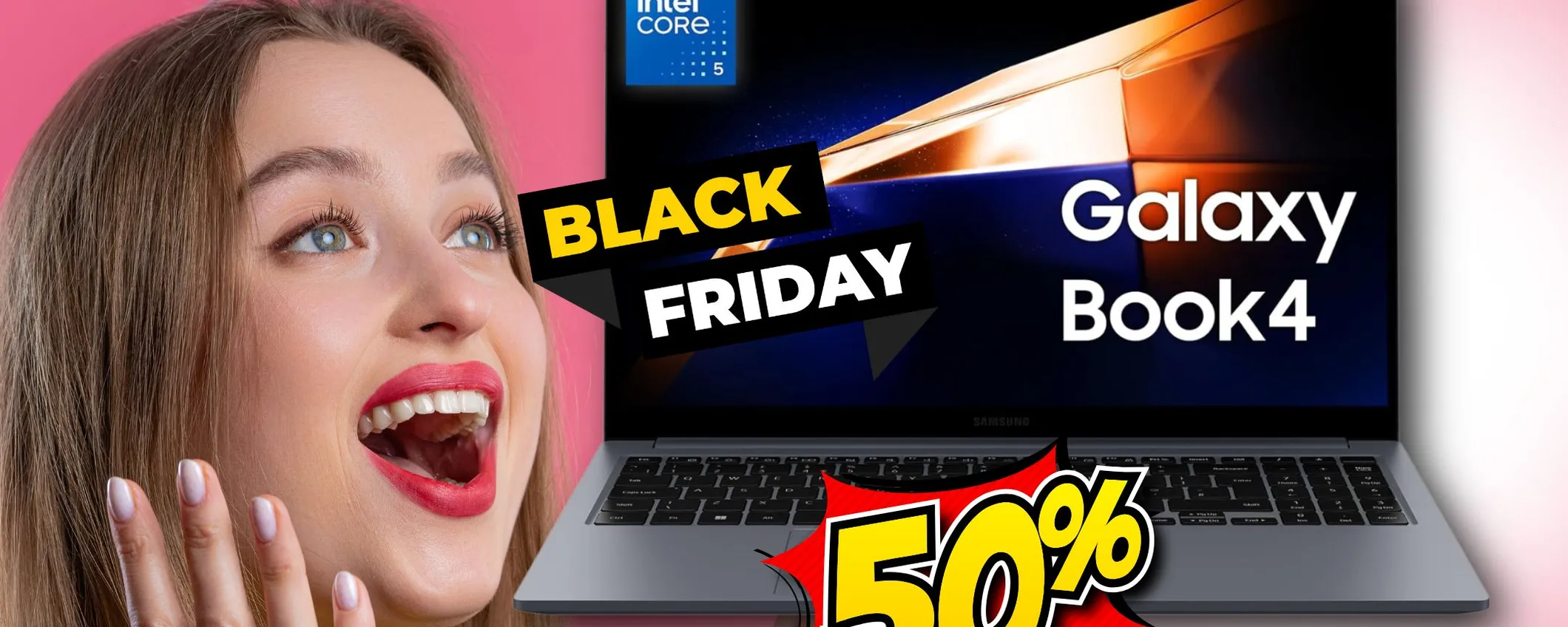 Samsung Galaxy Book4: il prezzo SI TAGLIA a metà per il Black Friday