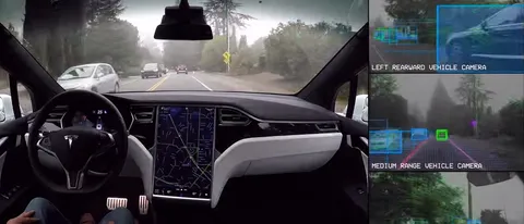 Tesla, cosa vedono le auto a guida autonoma