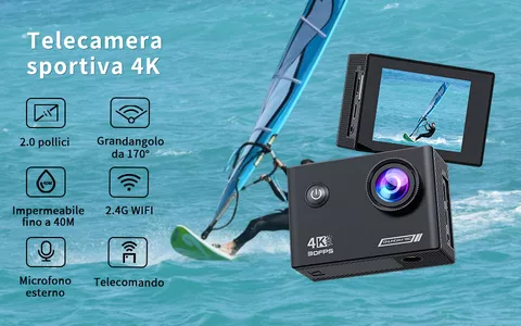 IMMORTALA tutte le tue avventure con l'Action Cam 4K SUPER CONVENIENTE