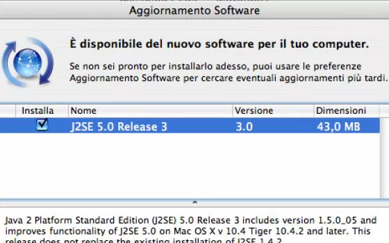 Aggiornamento software: JS2E 5.0 Release 3