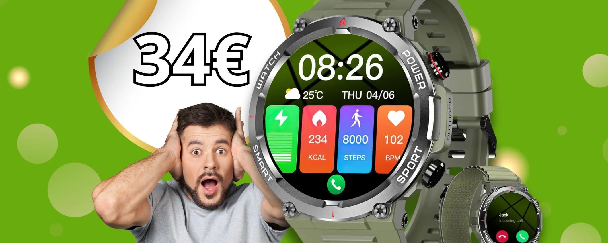 Smartwatch unisex a soli 34€: PRENDITI CURA DI TE per questo 2025
