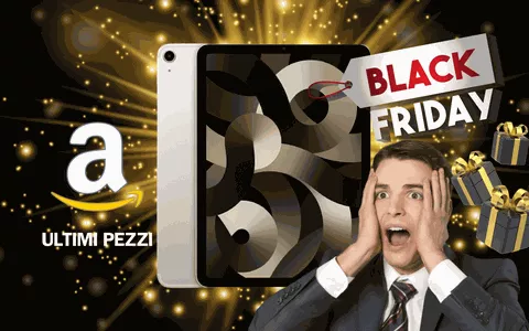 OUTLET APPLE, il Black Friday sta per SCADERE: iPad Air 2022, 256GB, prezzo IMPERDIBILE