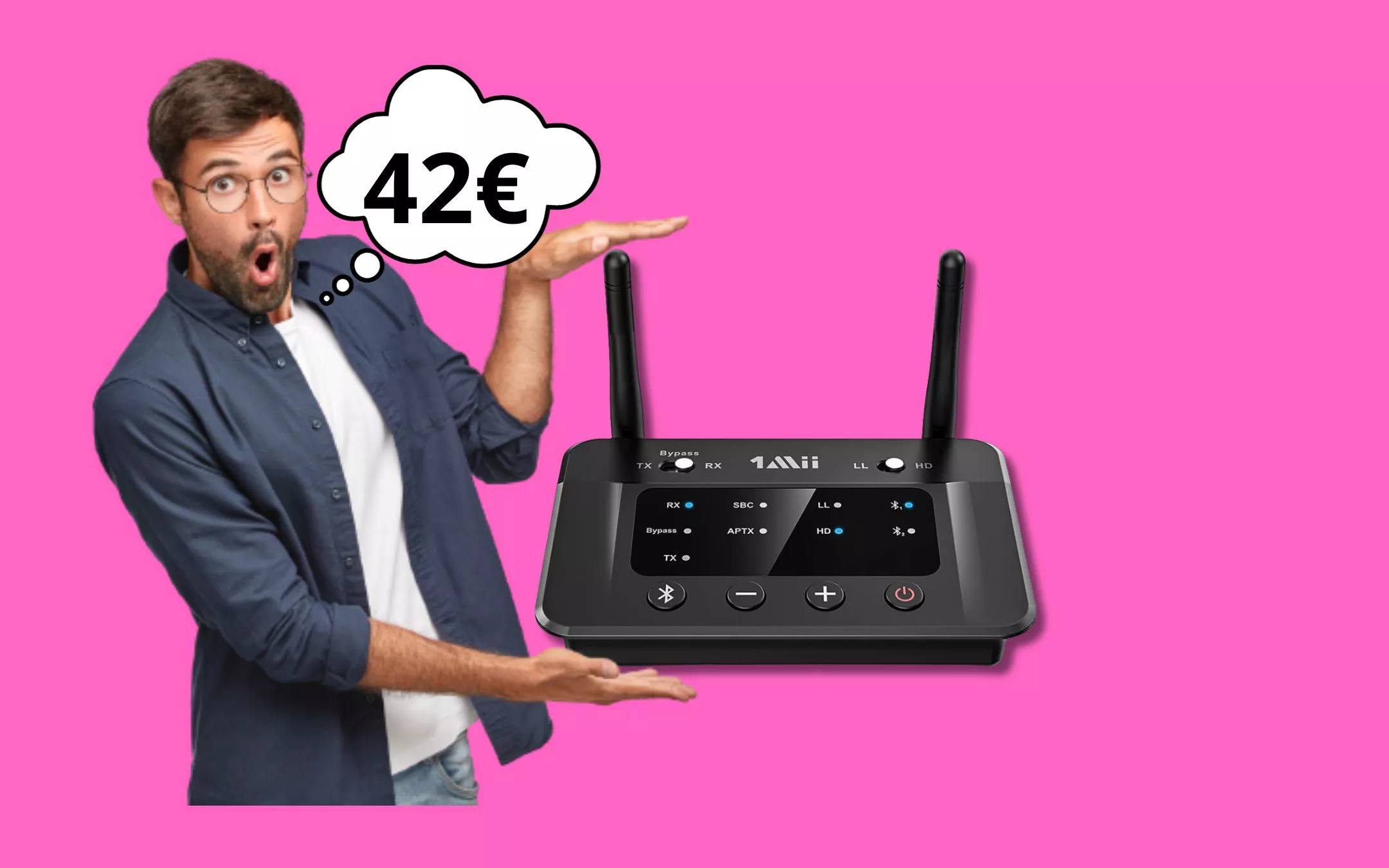 Trasmettitore Bluetooth 5.3 per TV e Pc a soli 42 euro! - Webnews