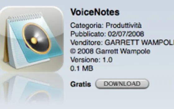 VoiceNotes: note audio per iPhone