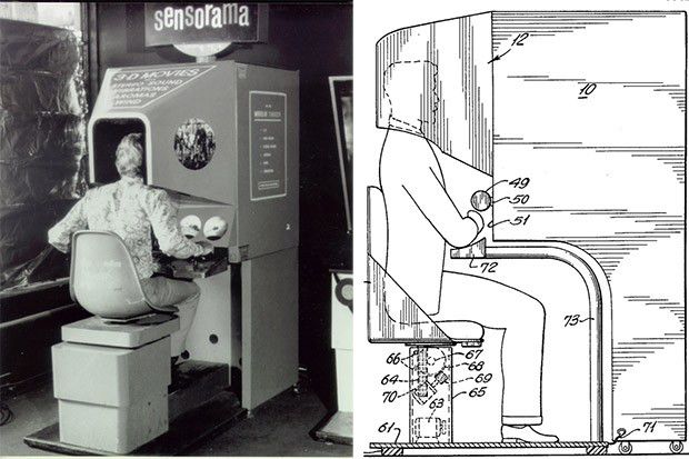 La macchina Sensorama, primo vero dispositivo per la realtà virtuale, creato alla fine degli anni '50