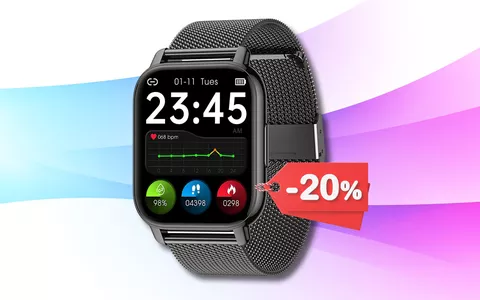 Smartwatch compatibile iOS con 2 cinturini a soli 39€: OCCASIONE UNICA