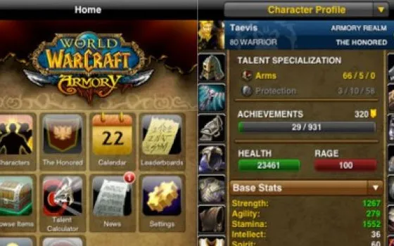 E' uscita la prima applicazione ufficiale World of Warcraft per iPhone