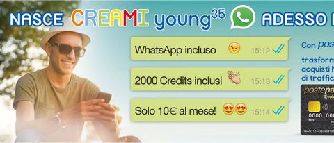 PosteMobile: Creami Young 35 con WhatsApp incluso