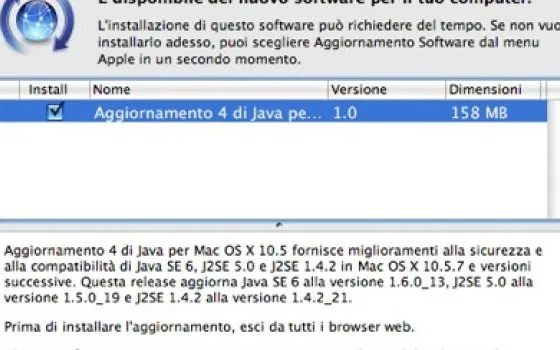 Rilasciato un aggiornamento di Java per Leopard e Tiger