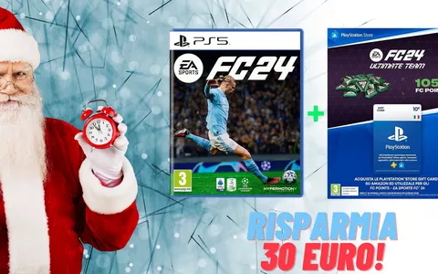 Ultima possibilità per regalare FC24 per PS5 + 10€ di buono regalo risparmiando 30€
