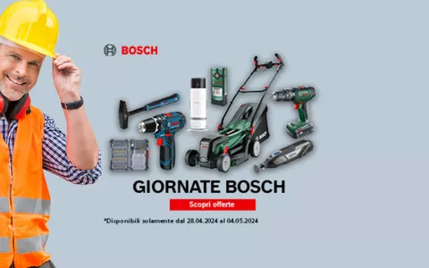 Sconti PAZZI nelle Giornate Bosch: utensili elettrici e accessori DA 22 €! Scorte quasi finite
