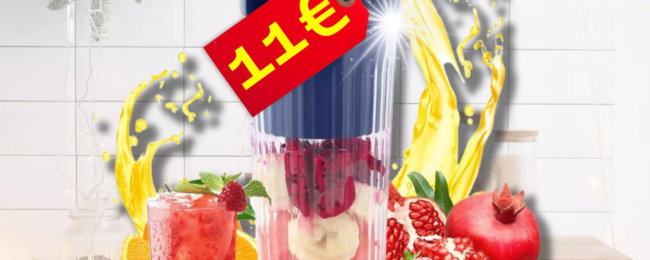 SOLO 11€ per il Frullatore Portatile: mangi bene ovunque ed è un super regalo!