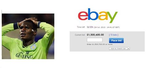 Il calciatore Benteke si mette su eBay