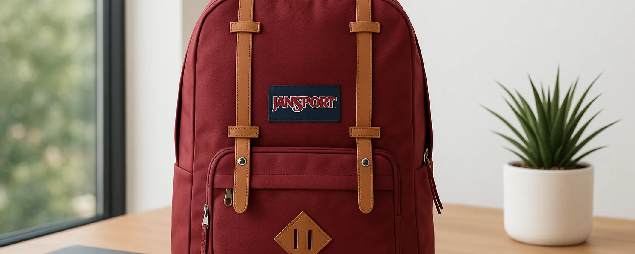 JanSport Cortlandt Russet Red: stile e praticità a meno della metà su Amazon