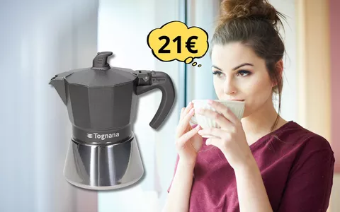 Moka Tognana a soli 21 euro: realizza un ottimo caffè grazie alla funzione 