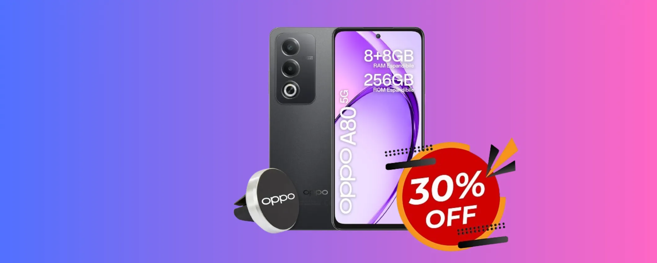 OPPO A80: lo smartphone del momento in maxi sconto su Amazon (-30%)
