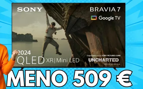 Sony BRAVIA 7 QLED, mini led ma MAXI SCONTO Amazon! Oltre 500 euro in meno!