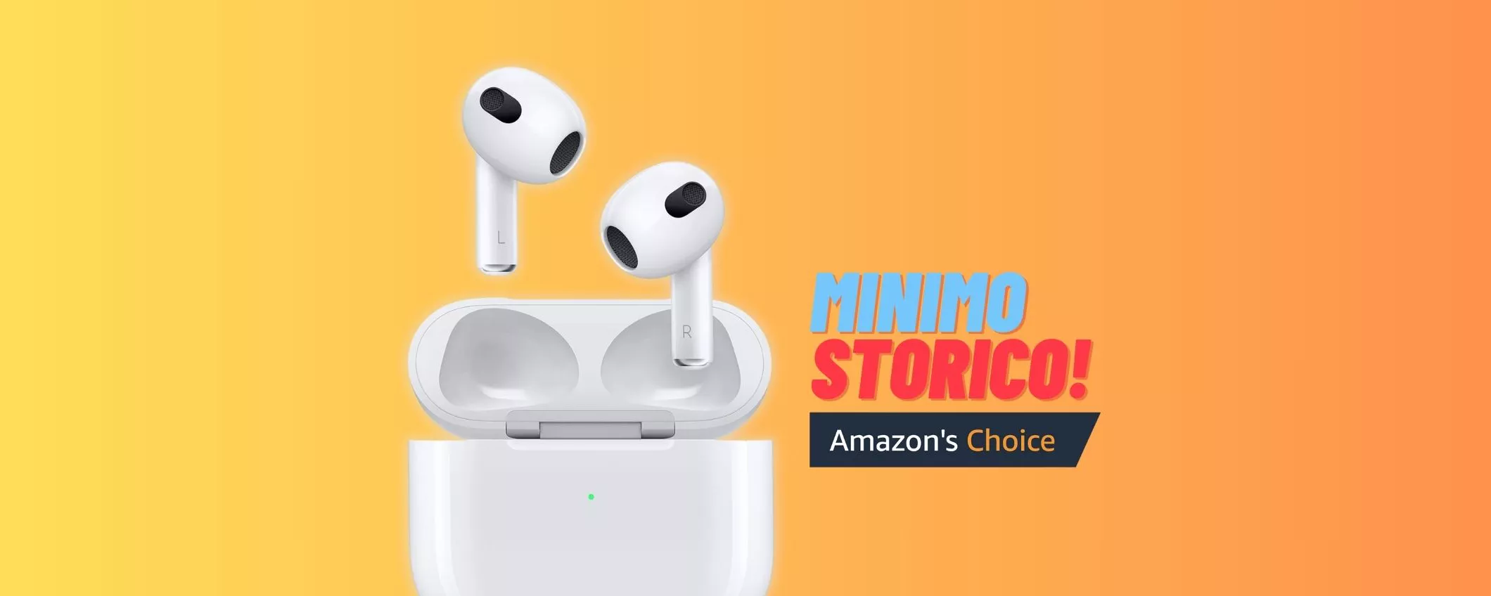 AirPods (3a gen) al MINIMO STORICO: regalo di Natale flash (159€)