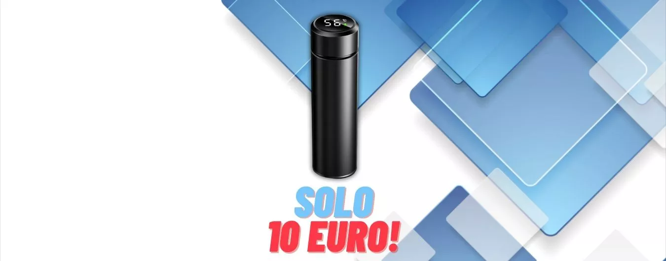 Borraccia termica digitale REGALATA a soli 10€: usa il coupon del 50%