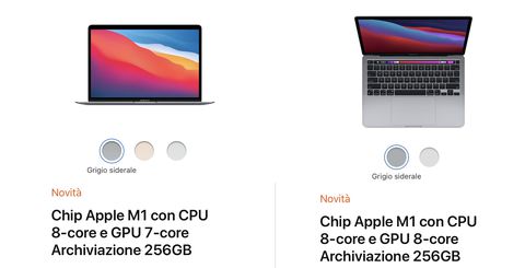 MacBook Air e MacBook Pro: il chip M1 è (quasi) identico