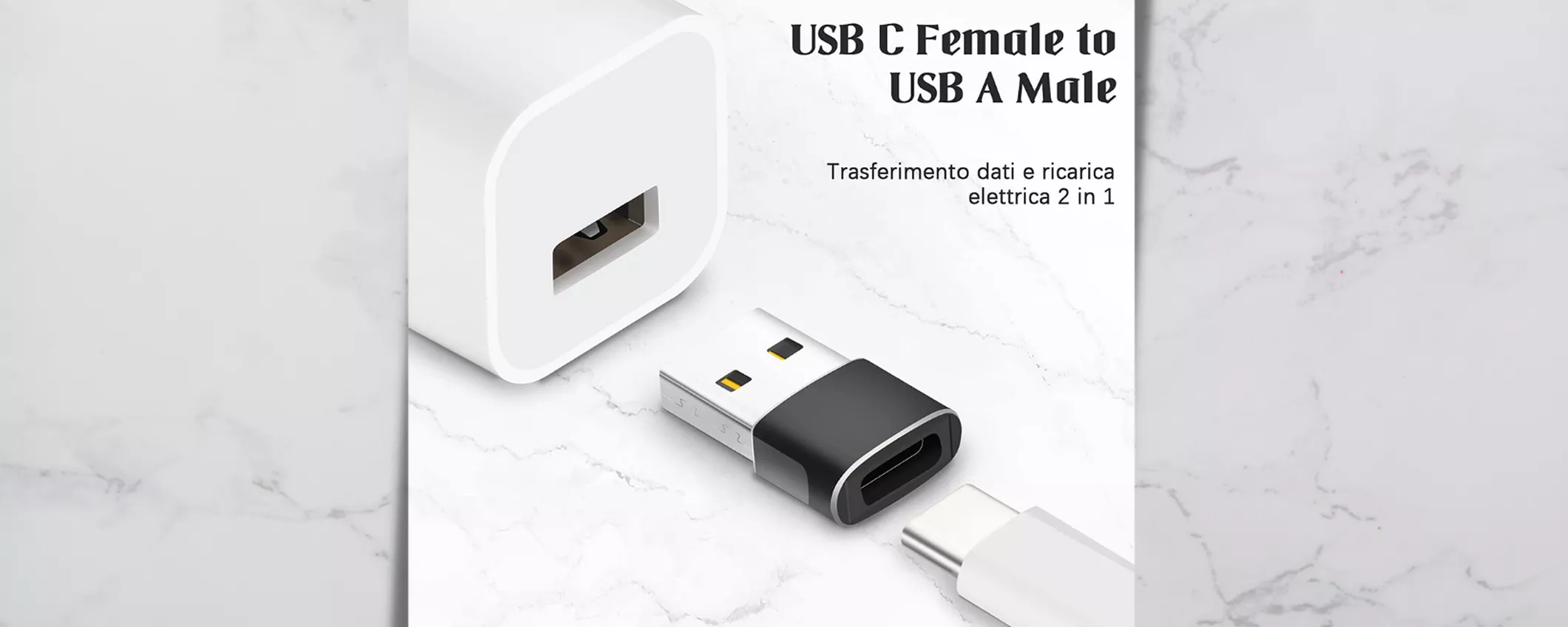 Adattatore USB-C/USB-A: piccole dimensioni, grande utilità a sole 2€