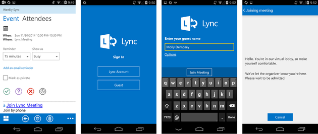 È possibile partecipare ai meeting Lync come ospite.