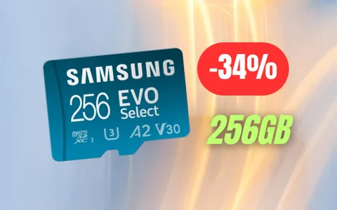 microSD Samsung da 256GB in MAXI SCONTO su Amazon (-34%)