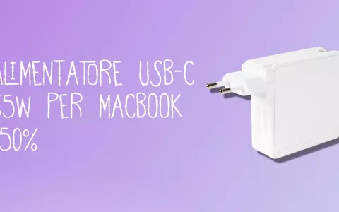 Alimentatore USB-C 65W per MacBook, PREZZO IMPERDIBILE