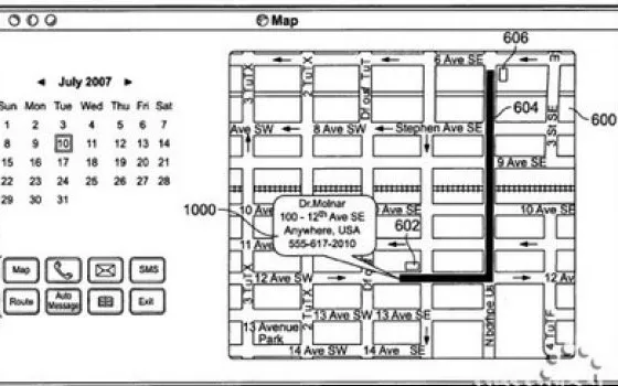Apple brevetta l'integrazione delle mappe nei calendari