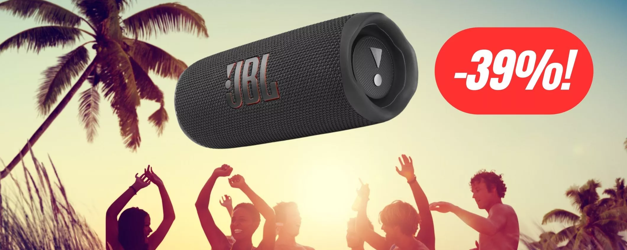 Ferragosto a suon di musica con la cassa JBL FLIPS 6 impermeabile ad un PREZZO REGALATO