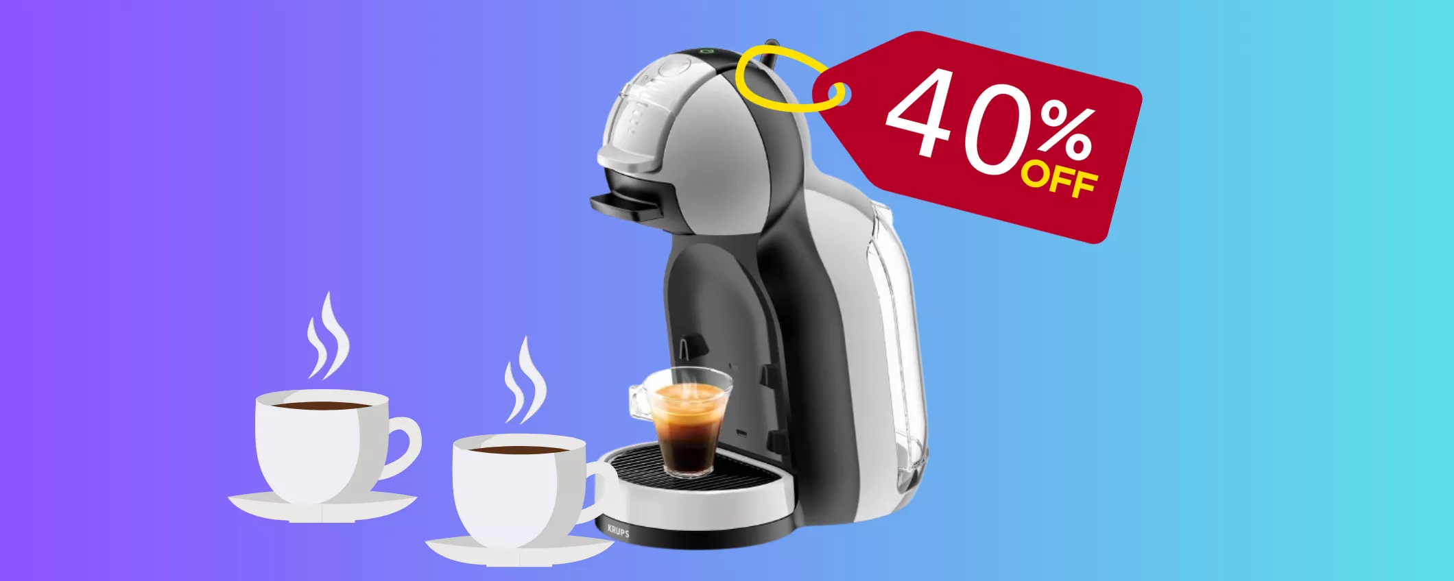 Macchina Nescafé scontatissima al -40% (con buono sconto da 40€ in omaggio)