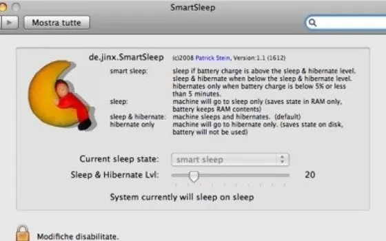 SmartSleep: sleep e hibernate a comando