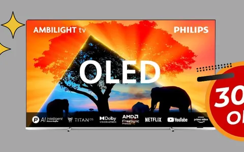 Risparmia più di 400€ sulla Smart TV Philips con luci LED integrate sul retro