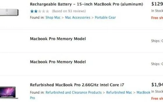 Tracce dei nuovi MacBook Pro sul sito Apple