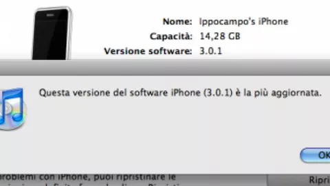 Disponibile l'aggiornamento firmware 3.0.1 per iPhone OS